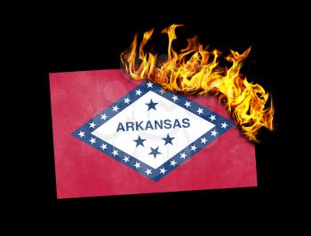 Flag burning - concept of war or crisis - Arkansas