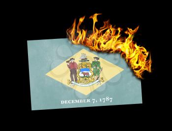 Flag burning - concept of war or crisis - Delaware