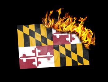 Flag burning - concept of war or crisis - Maryland