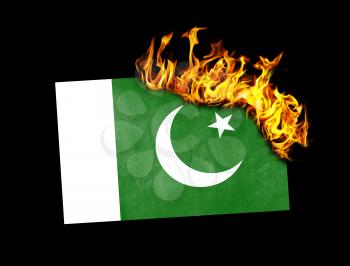 Flag burning - concept of war or crisis - Pakistan