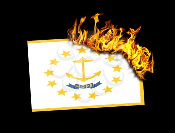 Flag burning - concept of war or crisis - Rhode Island