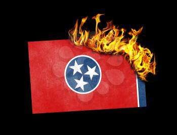 Flag burning - concept of war or crisis - Tennessee