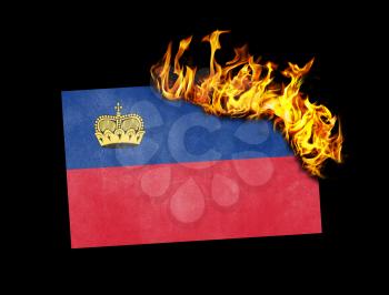 Flag burning - concept of war or crisis - Liechtenstein
