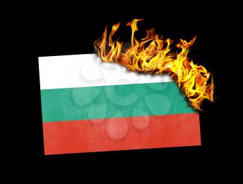 Flag burning - concept of war or crisis - Bulgaria