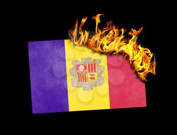 Flag burning - concept of war or crisis - Andorra