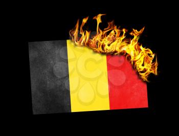 Flag burning - concept of war or crisis - Belgium