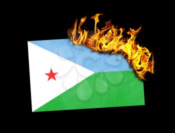 Flag burning - concept of war or crisis - Algeria