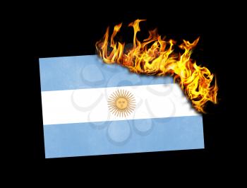 Flag burning - concept of war or crisis - Argentina