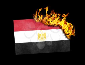 Flag burning - concept of war or crisis - Egypt