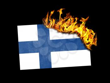 Flag burning - concept of war or crisis - Finland