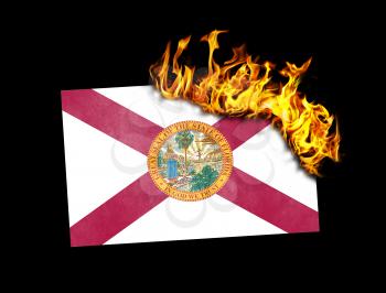 Flag burning - concept of war or crisis - Florida