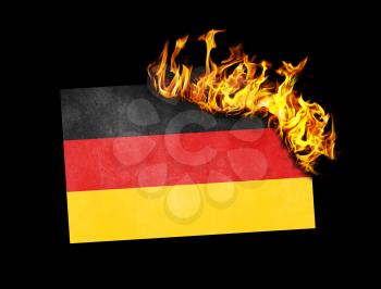 Flag burning - concept of war or crisis - Germany