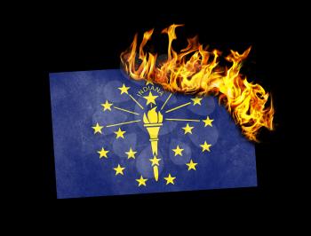 Flag burning - concept of war or crisis - Indiana