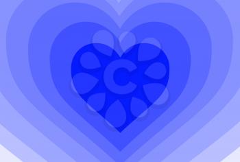 Heart shape backgound - Concept of love - blue