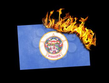 Flag burning - concept of war or crisis - Minnesota