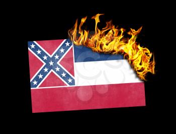 Flag burning - concept of war or crisis - Mississippi