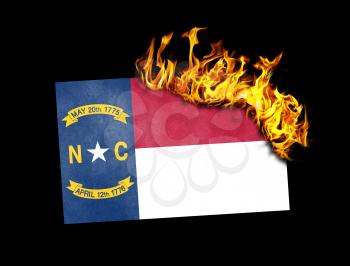 Flag burning - concept of war or crisis - North Carolina