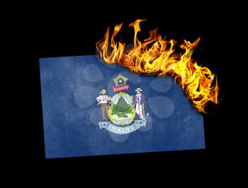 Flag burning - concept of war or crisis - Maine