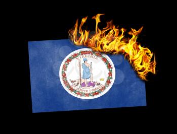 Flag burning - concept of war or crisis - Virginia