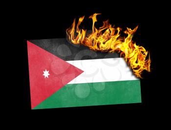 Flag burning - concept of war or crisis - Jordan