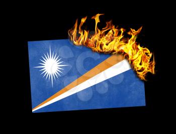 Flag burning - concept of war or crisis - Marshall Islands