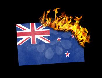 Flag burning - concept of war or crisis - New Zealand