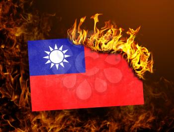 Flag burning - concept of war or crisis - Taiwan