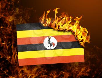 Flag burning - concept of war or crisis - Uganda