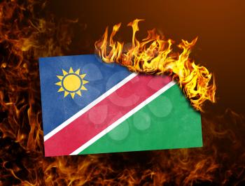 Flag burning - concept of war or crisis - Namibia