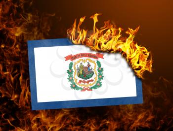 Flag burning - concept of war or crisis - West Virginia