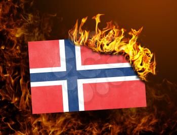 Flag burning - concept of war or crisis - Norway