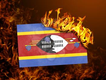Flag burning - concept of war or crisis - Swaziland
