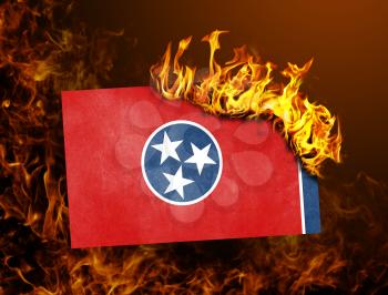 Flag burning - concept of war or crisis - Tennessee