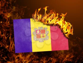 Flag burning - concept of war or crisis - Andorra