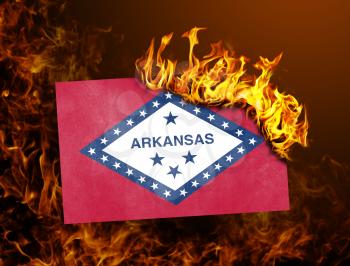 Flag burning - concept of war or crisis - Arkansas