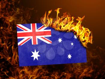 Flag burning - concept of war or crisis - Australia