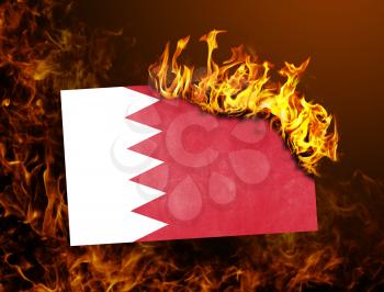 Flag burning - concept of war or crisis - Bahrain