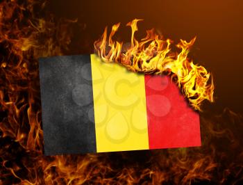 Flag burning - concept of war or crisis - Belgium