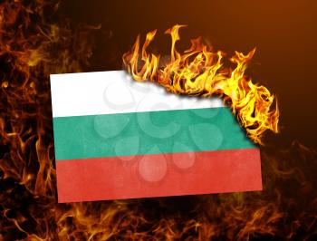 Flag burning - concept of war or crisis - Bulgaria