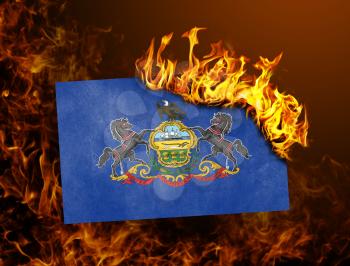 Flag burning - concept of war or crisis - Pennsylvania