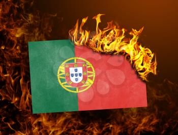 Flag burning - concept of war or crisis - Portugal