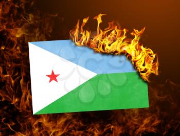 Flag burning - concept of war or crisis - Algeria