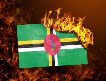 Flag burning - concept of war or crisis - Dominica