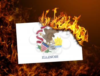 Flag burning - concept of war or crisis - Illinois