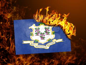 Flag burning - concept of war or crisis - Connecticut