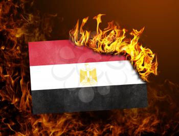 Flag burning - concept of war or crisis - Egypt