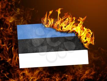 Flag burning - concept of war or crisis - Estonia