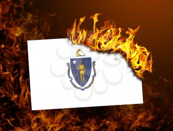 Flag burning - concept of war or crisis - Massachusetts