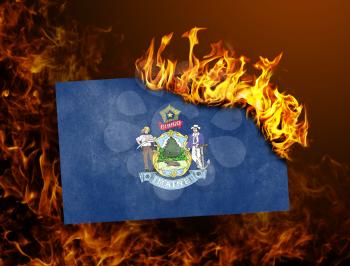 Flag burning - concept of war or crisis - Maine