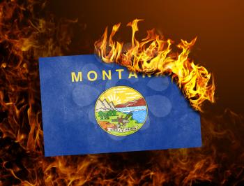 Flag burning - concept of war or crisis - Montana